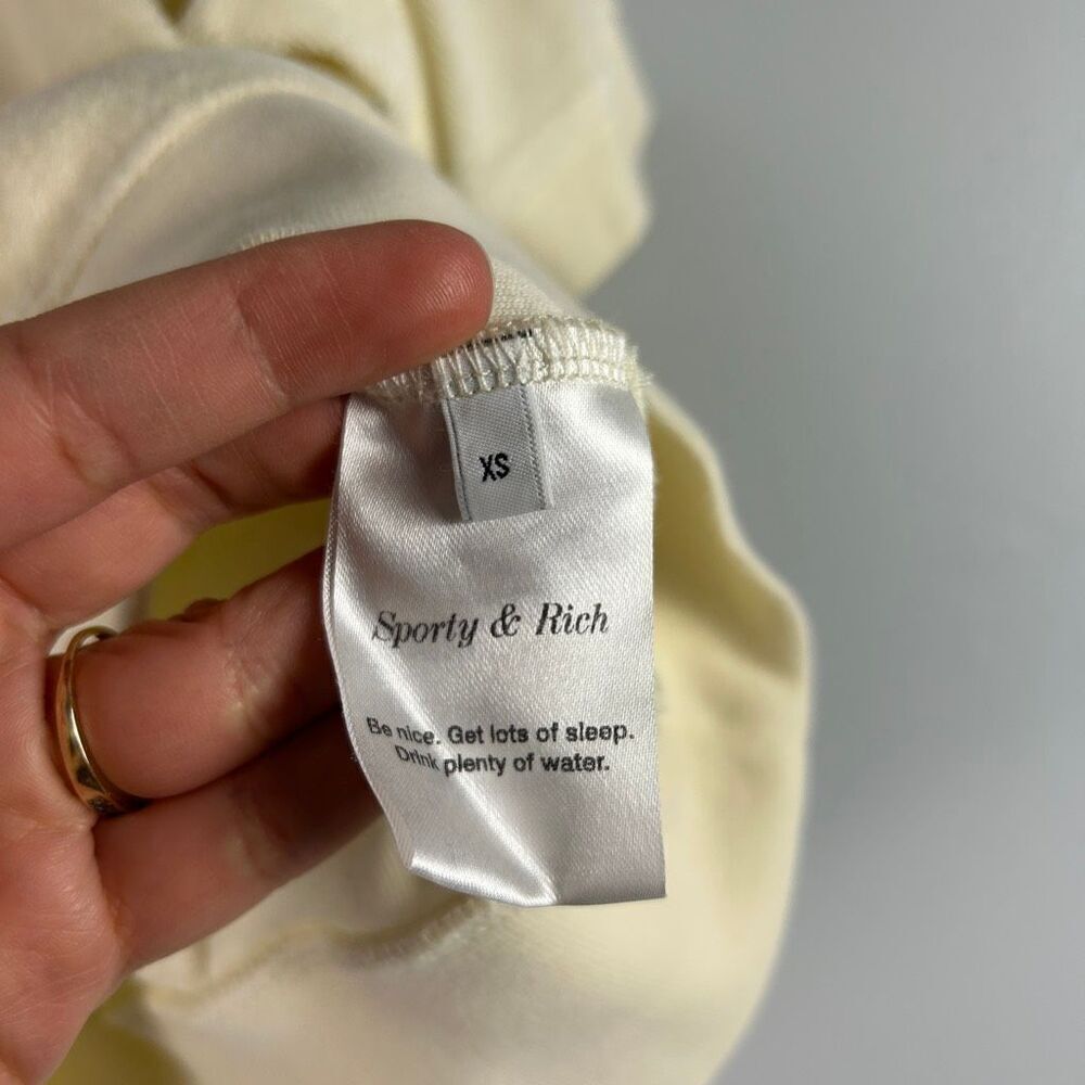 Sporty & Rich Terry Cloth Monogram Polo Shirt XS - Picture 9 of 11